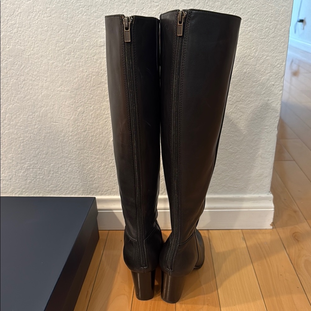BN never worn Cole Haan Black Heeled Boots with back zipper - Picture 6 of 6